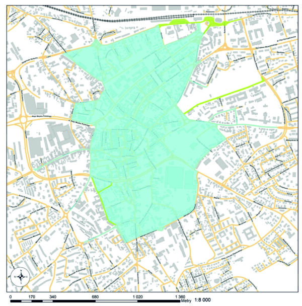Mapa strefy płatnego parkowania