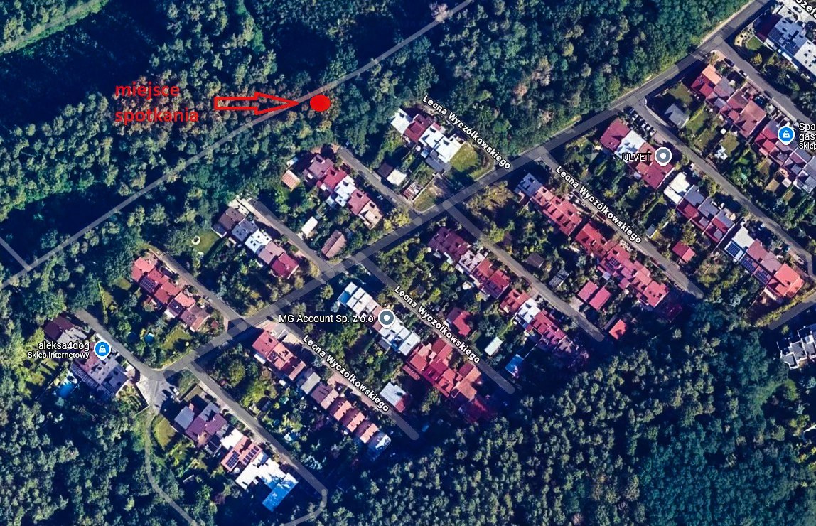 nadleśnictwo2 Mapka z zaznaczonym miejscem spotkania