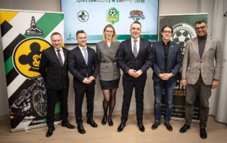 Konferencja prasowa poświęcona wsparciu sportu drużynowego w Zielonej Górze