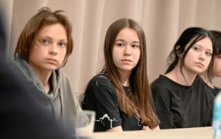 Młodzież miała okazję spotkać się z prezydentem Pabieroiwskim.