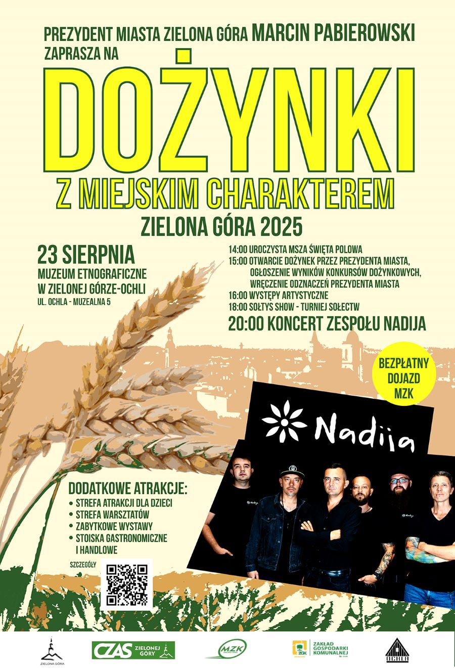Zaproszenie na Dożynki z miejskim charakterem - plakat