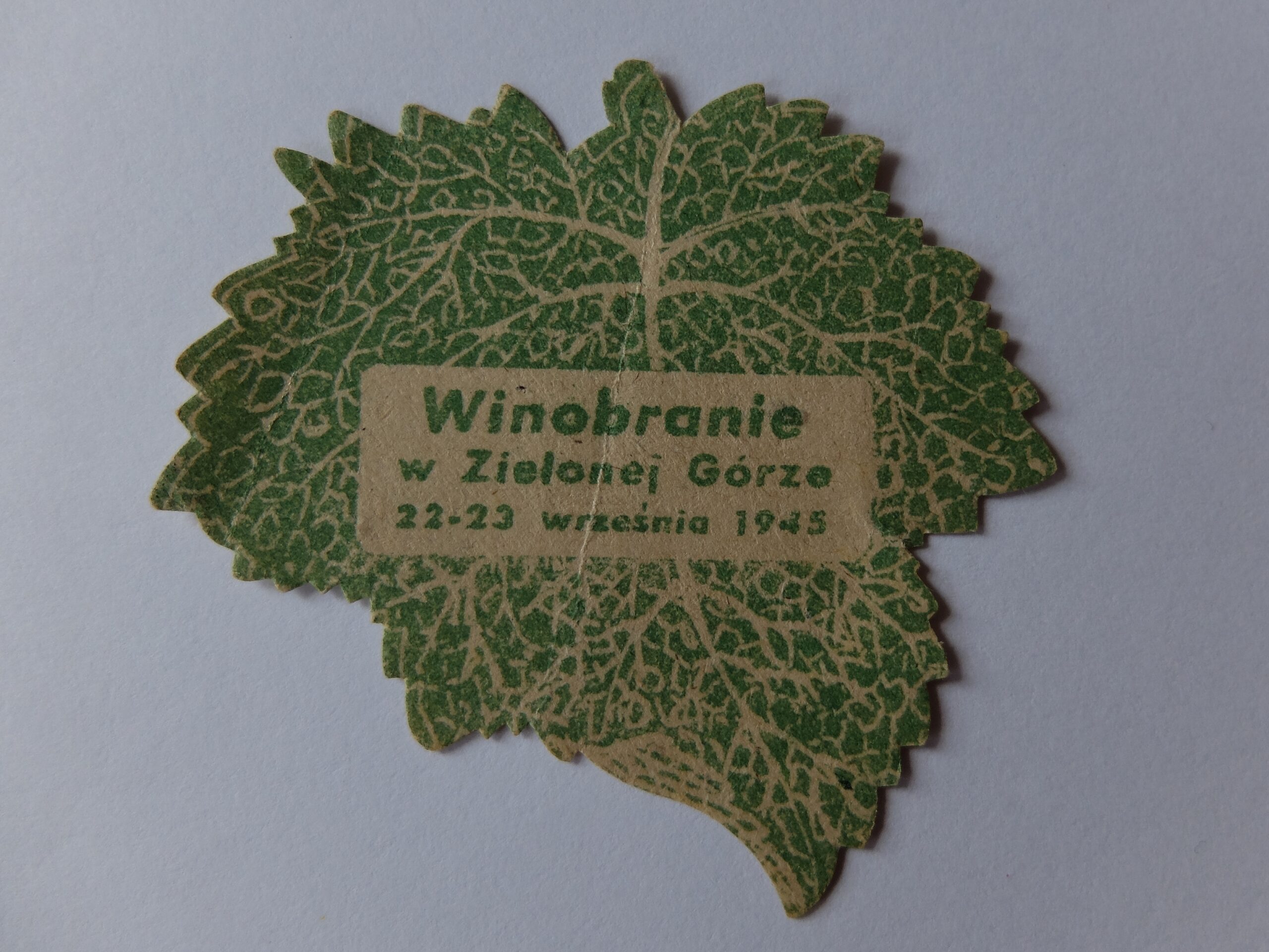 Pamiątka Edwarda Tuliszki z pierwszego powojennego Winobrania