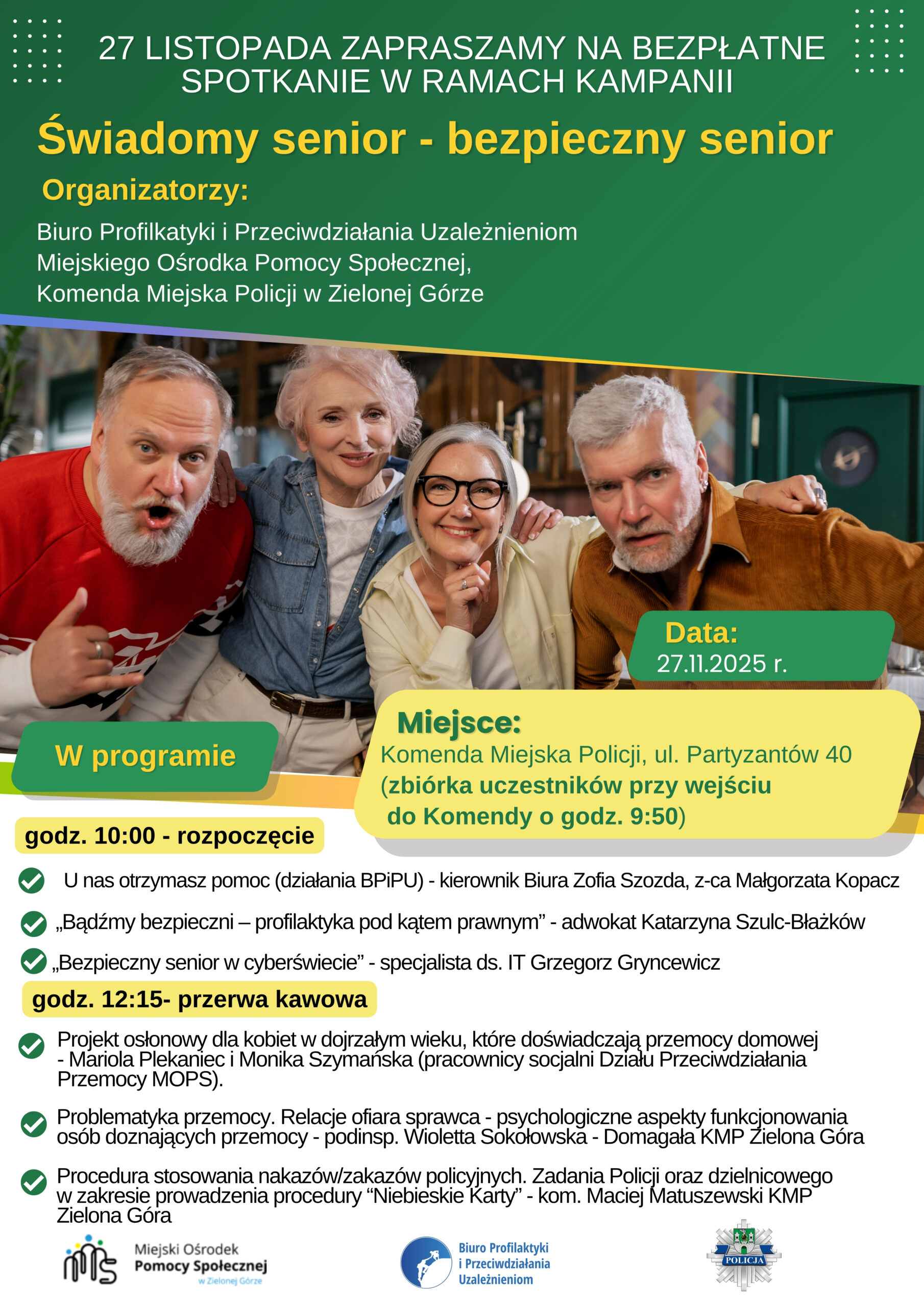 Świadomy senior, bezpieczny senior.